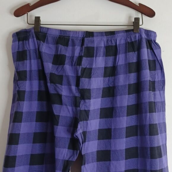 Purple and Black Checkered Night Pants - Picture 4 of 10